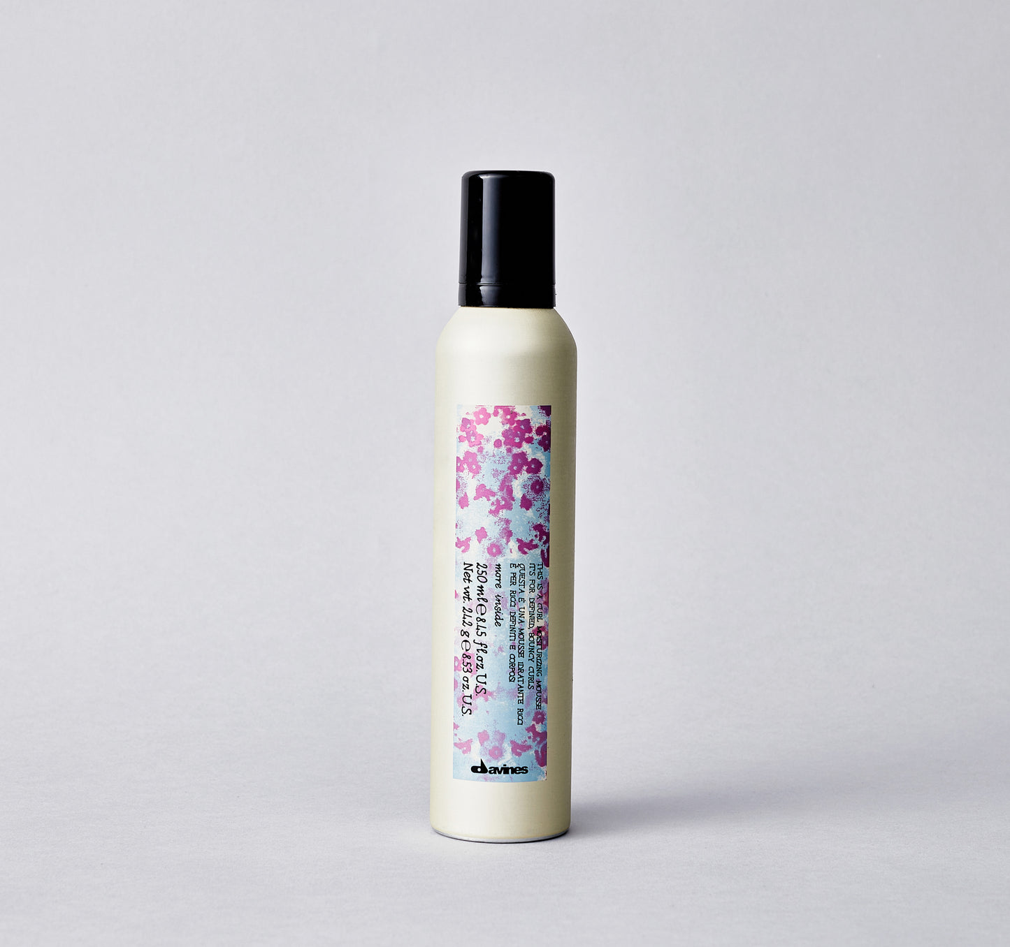 The Curl Moisturizing Mousse is designed for adding a hydrating and defining boost to curls. It helps curls maintain their bounce and structure.